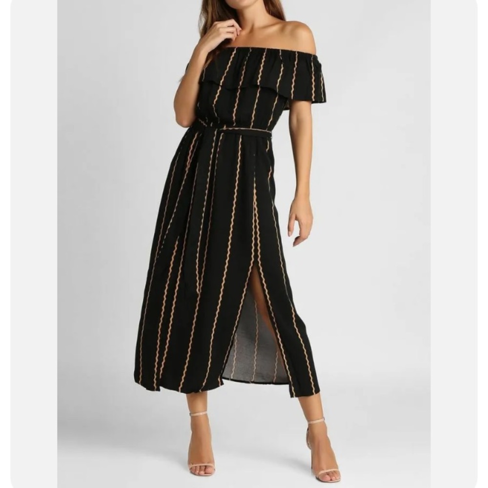 Forever 21 Flounce Off-The-Shoulder Maxi Dress